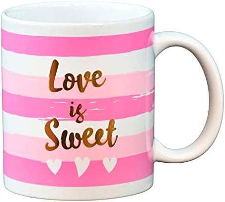 Чаша Love is Sweet Heart - чашата за Кафе с Сърце - Чаша Heart Mom Бяла