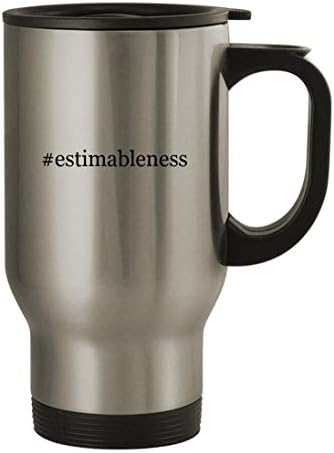 Подаръци дрънкулки #estimableness - Пътна Чаша От Неръждаема Стомана с тегло 14 грама, сребрист