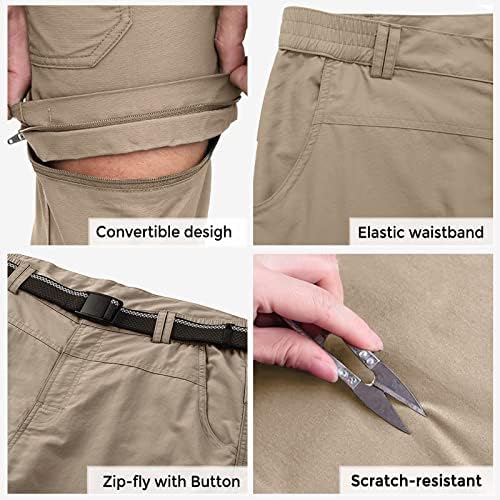 StunShow/Панталони-Карго за момчета, Водоустойчив бързо съхнещи Панталони-Трансформатор с цип, Улични UPF 50