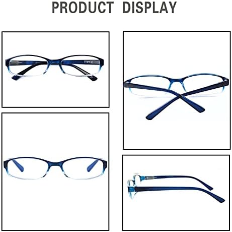 NORPERWIS, 6 опаковки, Дамски Очила за четене, синята светлина, блокиране на пружинни панти, Модни очила за четене за жени (смесен цвят, 2.25, множитель_х)