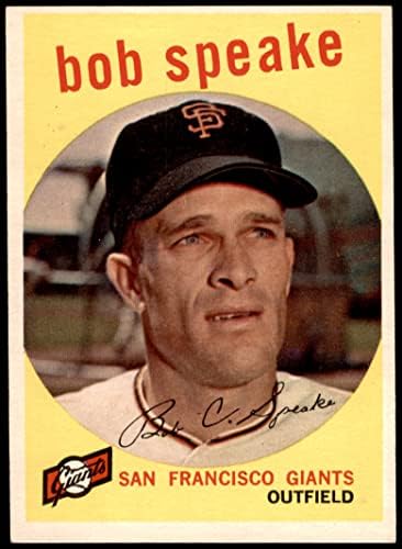 1959 Topps # 526 Боб Speke Сан Франциско Джайентс (Бейзболна картичка) EX/MT Джайънтс