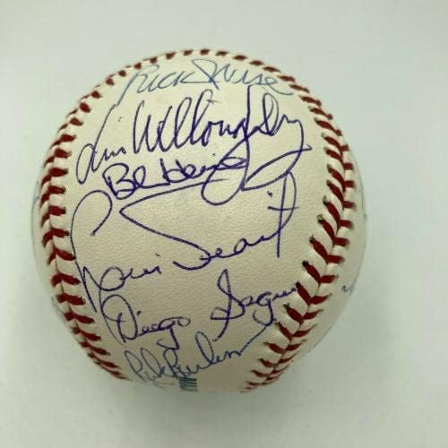1975 Отбор на Шампионите от Американската лига на Бостън Ред Сокс Подписа бейзболен договор с JSA COA - Бейзболни