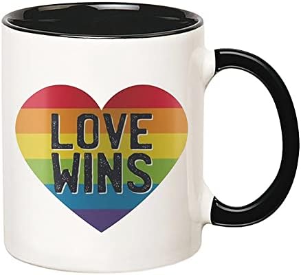 Fonhark - Кафеена Чаша на Любовта Победи Любовта е Любов, Гей-Парад, ЛГБТ-Чаша, Чаша за Лесбийки, Кафеена Чаша Новост 11 Мл /Чаша