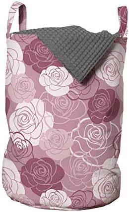 Чанта за дрехи Ambesonne Rose Цветя, Пастелни Цветове, Мотив от Венчелистчета на Романтични цветя, Принт Цъфтеж