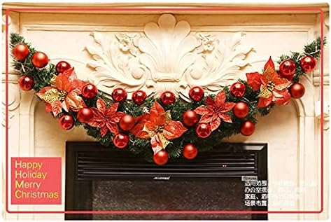 120 СМ Коледна украса Кроасан От Ратан Украса печки Венец Подвесная Композиция (Цвят: A, размер: 1,2 м)