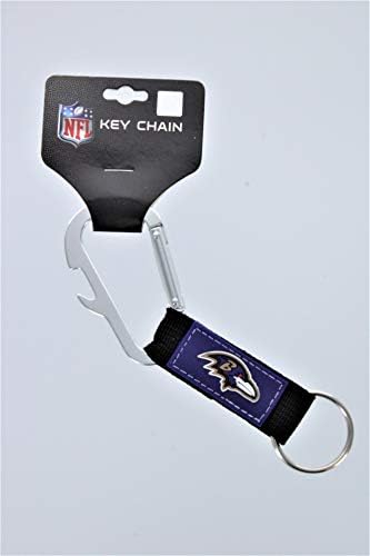 Ключодържател-карабина NFL и Отварачка за Бутилки - Найлонов каишка с логото на PVC