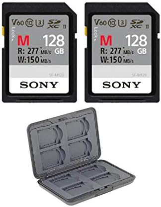 Карта памет Sony 128 GB M Series UHS-II SDXC (U3) в комплект с универсален държач за карти памет