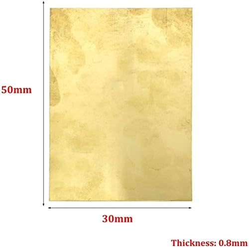 Меден лист YIWANGO 20 Бр., 0. дебелина 5 мм и Дължина 50 мм, широчина 35 мм, Медни листа Без драскотини