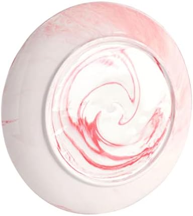 Juvale 6 Опаковки Керамични Чинии от Розов Мрамор, 10 инча, Можете да Използвате в микровълнова фурна и съдомиялна