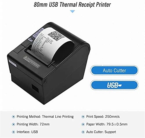 Принтер за етикети 80 мм USB Термален Проверка Автоматична Машина за прозрачни печат, който е Съвместим с отбори