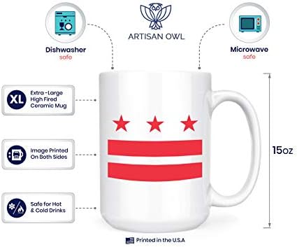 Флаг на Вашингтон, окръг Колумбия - Керамични Кафеена Чаша 15 грама