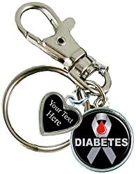 Лентата за информиране за диабет Холи Роуд Сребърна Верижка за ключове Изберете Вашия Текст