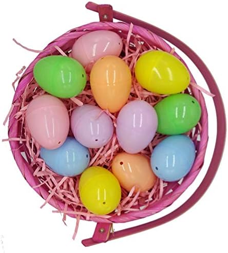 Поръсва се с 12 Пластмасови Великденски яйца Светъл интериор в Пастелни тонове, за предложения и попълване на корзиночек (12 яйца среден размер)