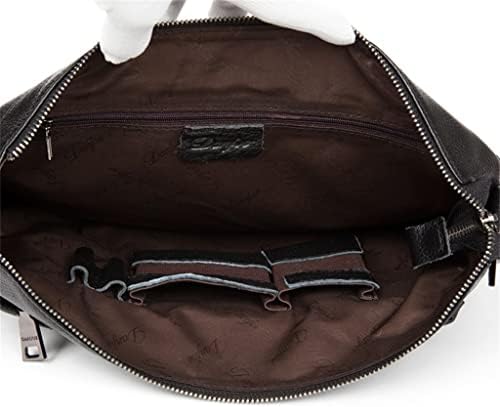 ZSEDP Мъжка Бизнес чанта от телешка кожа, с напречно сечение, Наплечная чанта от телешка кожа, Кожена мъжка