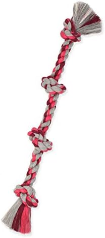 Мамонтенок Флосси Дъвча Цветна въже за теглене въже – Памук премиум Клас-Поли-Играчка за Теглене въже за кучета - Интерактивна играчка за куче – играчка за Дъвчене