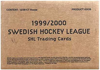 1999-00 Избор на колекционера Горната част на палубата на Шведската хокейна лига от 12 Кутии