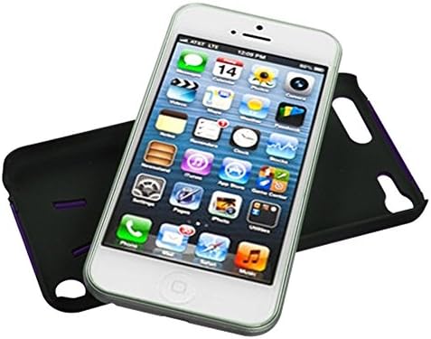 Защитно покритие Asmyna Purple/Black Wave с Гумирани заден панел за iPod touch 5