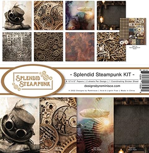 Комплект за създаване на Прекрасни Албуми в стил Steampunk Reminisce, Бял