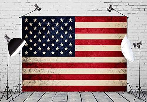 BELECO Американски Флаг Фон 20x10ft Плат Ретро Син Патриотичен Деня на Независимостта на 4 юли Фон Звезди и