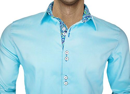 Дизайнерска Риза с Тюркоаз модел Пейсли - Произведено в САЩ