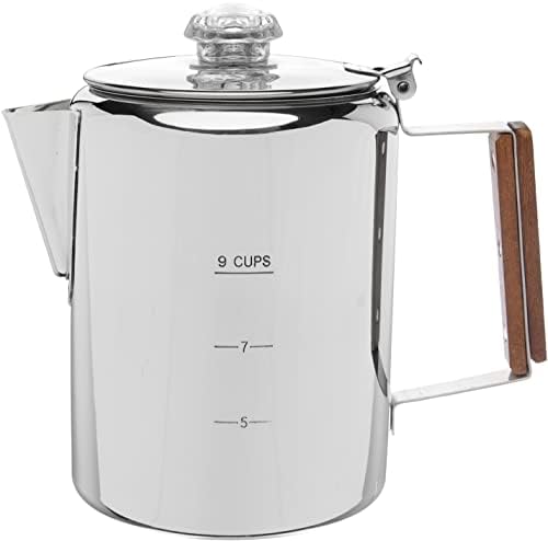 Кана за кафе COLETTI Bozeman Camping Coffee Pot – Tea-Цедка за приготвяне на кафе на клада или печката (9 чаши)