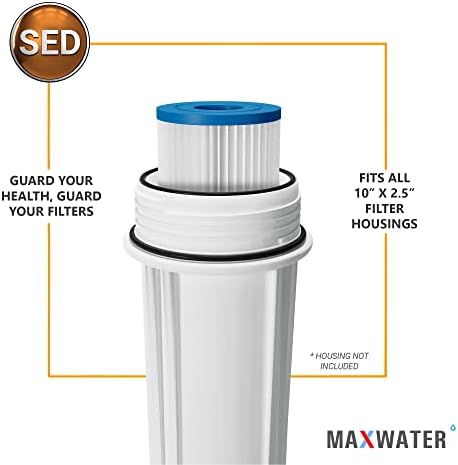 (10 опаковки) Заменяеми филтър за вода с натрупвания от велпапе полипропилен – 25 микрона, и висока производителност