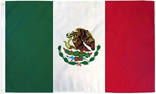 Най-добрите знамена Флаг на страната Мексико - Нова серия Ultrabreeze - Полиестер 3x5 фута - Бандерас de Mexico