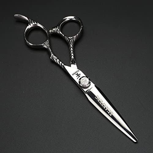 Ножици за коса с шарени дръжка, 6 инча, стомана 9cr18, Професионални Ножици за подстригване и филировки, Фризьорски