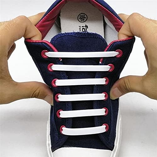 TBIIEXFL 12 бр./опаковане. Аксесоари за обувки Ластични шнурове от силикагел Творчески Мързеливи Ремък от Силикагел
