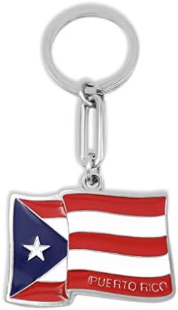 Puerto Rico Flag Keychain Bandera de Puerto Rico llavero