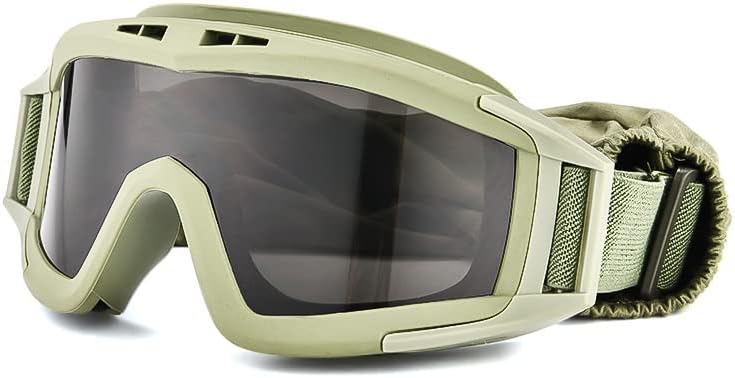 тактически Страйкбольные очила huxychao с 3 Сменяеми Обективи, Балистични Защитни Очила за Стрелба, Лов, Пейнтбола