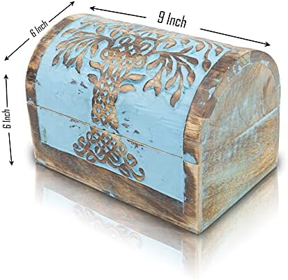 Отлични идеи за подарък за Рожден Ден Декоративна Дървена Ковчег е Ръчна изработка С Дърворезба Живот, Органайзер