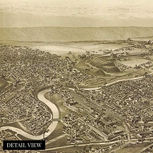 Историческа Реколта карта Скрэнтона, Пенсилвания, 1890 г. - Стенни карта Скрэнтона, Пенсилвания, размер 24x36