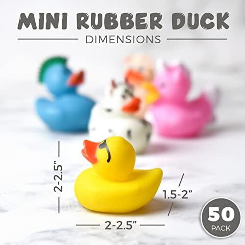 Играчки за баня с гумени уточками за деца (50) - Mini-2-Инчов Плаващи играчки за баня с гумени уточками / Игри