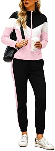 Женски спортен костюм Marvmys, Комплект от 2 теми, Спортен Костюм, Комплект за Бягане с Дълъг Ръкав с цип и