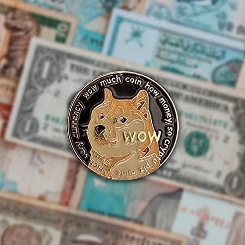 Креативен Спомен Dogecoin Позлатена Монета Са Подбрани Отлично Физически Подарък Колекция От Златни Монети На