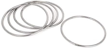 X-DREE 100 mm x 4 mm За връзване ленти от неръждаема стомана, Заварени уплътнителни пръстени, 5 бр. (Correas