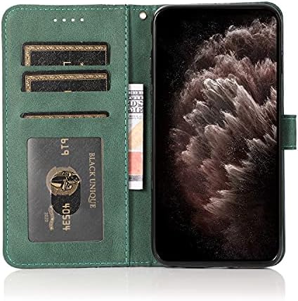 Mavis's Дневник е Съвместим с Samsung Galaxy S23 Ultra Case Чантата с държач за карти, Двуцветен Кожен калъф-награда