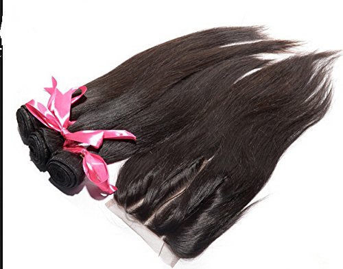 DaJun Hair 8A Затваряне на 3 Части Лъчите на Пряка Връзка на Косата Монголски Виргинского Плетене С 3 греди
