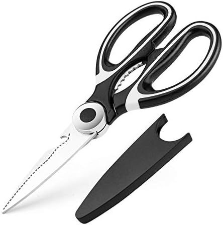 Кухненски ножици NIUTA от неръждаема стомана (черно + бяло)