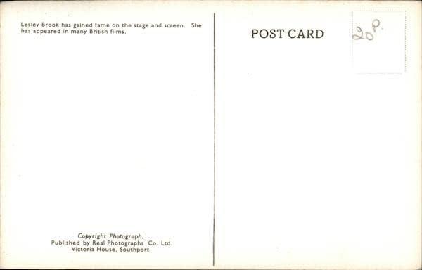 Оригиналната антични картичка на актрисата Лесли Брук