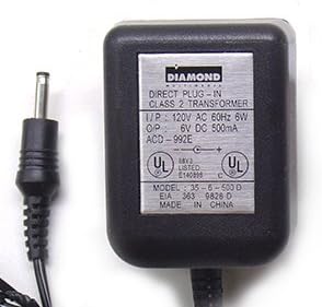Ac/dc 6 Волта постоянен ток при 500 ma 1,3 мм Plug захранване dc