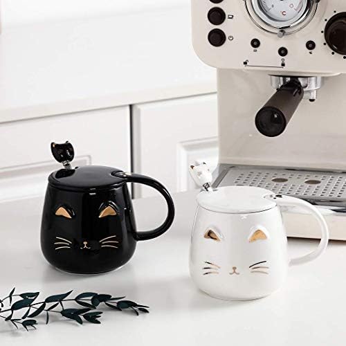 YUWU Cat Mug, Скъпа Кафеена чаша, подаръци за любителите на котки, Керамична Чаша, на Новост, Чаша с капак и