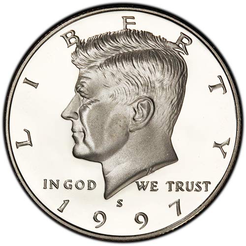 Сребърен пруф 1997 г. Kennedy Half Dollar Choice, Без да се позовават на Монетния двор на САЩ
