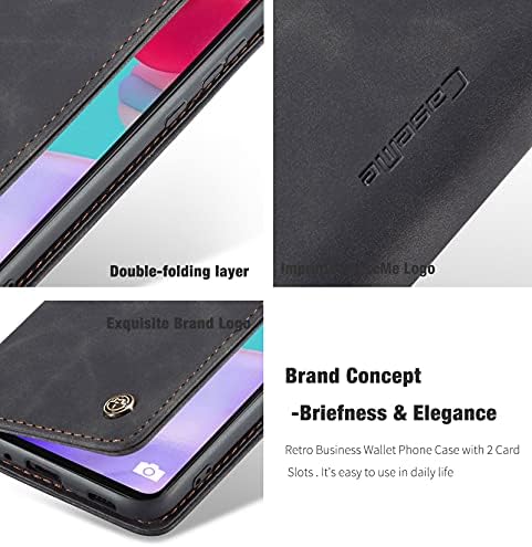 Чанта-портфейл COPAAD Samsung Galaxy A52 5G/A52S 5G, Мат Мека кожа с матова текстура в ретро стил, Защитен калъф