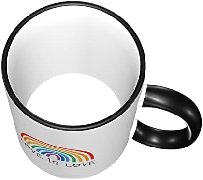 Месец Гордостта на ЛГБТ Дъгова Кафеена Чаша Чаена Чаша 11 грама Керамична Чаша Дамски Мъжки Подарък на Баба