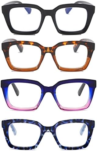 DXYXYO 3 опаковки В стил Опра Извънгабаритни Компютърни Очила, Мъжки и Дамски Модни Квадратни Сини Светлинни