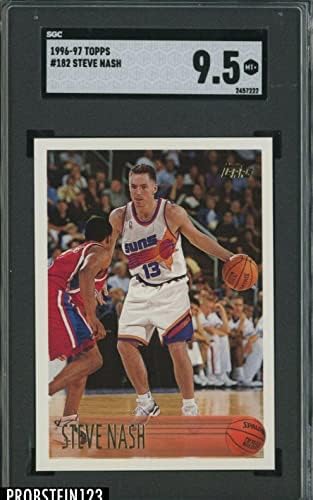1996 Topps 182 Стив Неш RC Новобранец SGC 9.5 Центрированный КОПИТО - Баскетболни карти За начинаещи