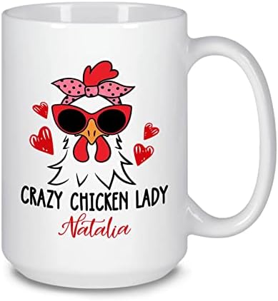 Потребителски Лични Подаръци Crazy Chicken Lady Mug За дамски/майки/Жени, Персонални Кафеена Чаша Chicken Lady