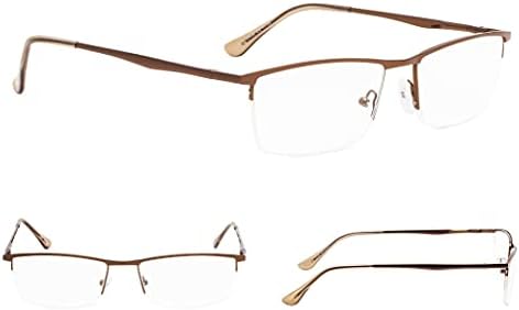 Очила за четене в Полукръгла рамки Gr8Sight, 3 комплекта с кутия пролетта панти за жени и Мъже